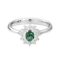 Anello Recarlo Donna in Oro bianco Smeraldo R79CC003/SM055-14